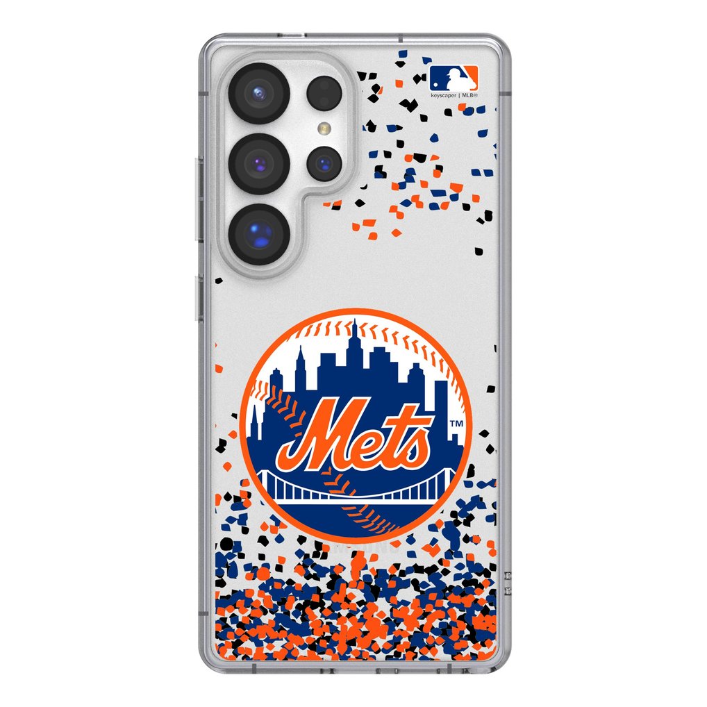 New York Mets Galaxy S8 Confetti Design Clear Case