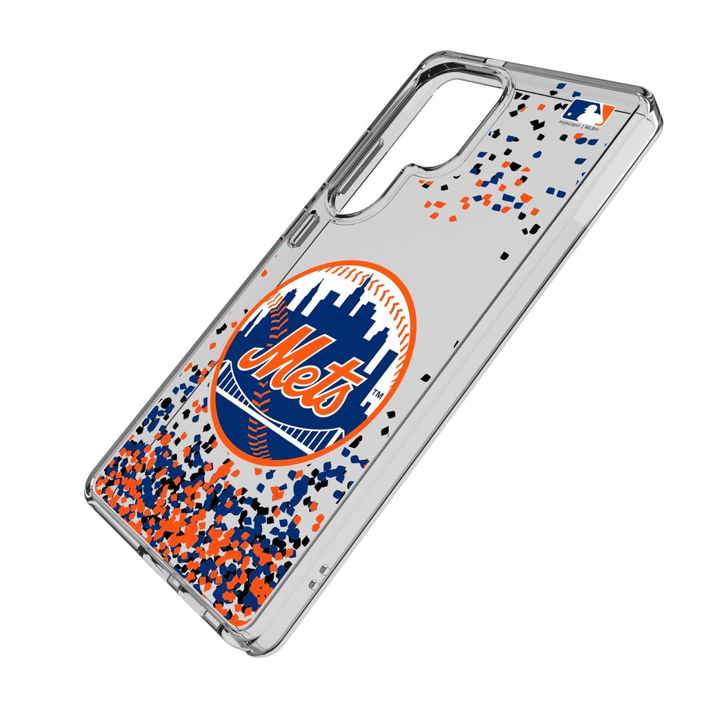 New York Mets Galaxy S8 Confetti Design Clear Case