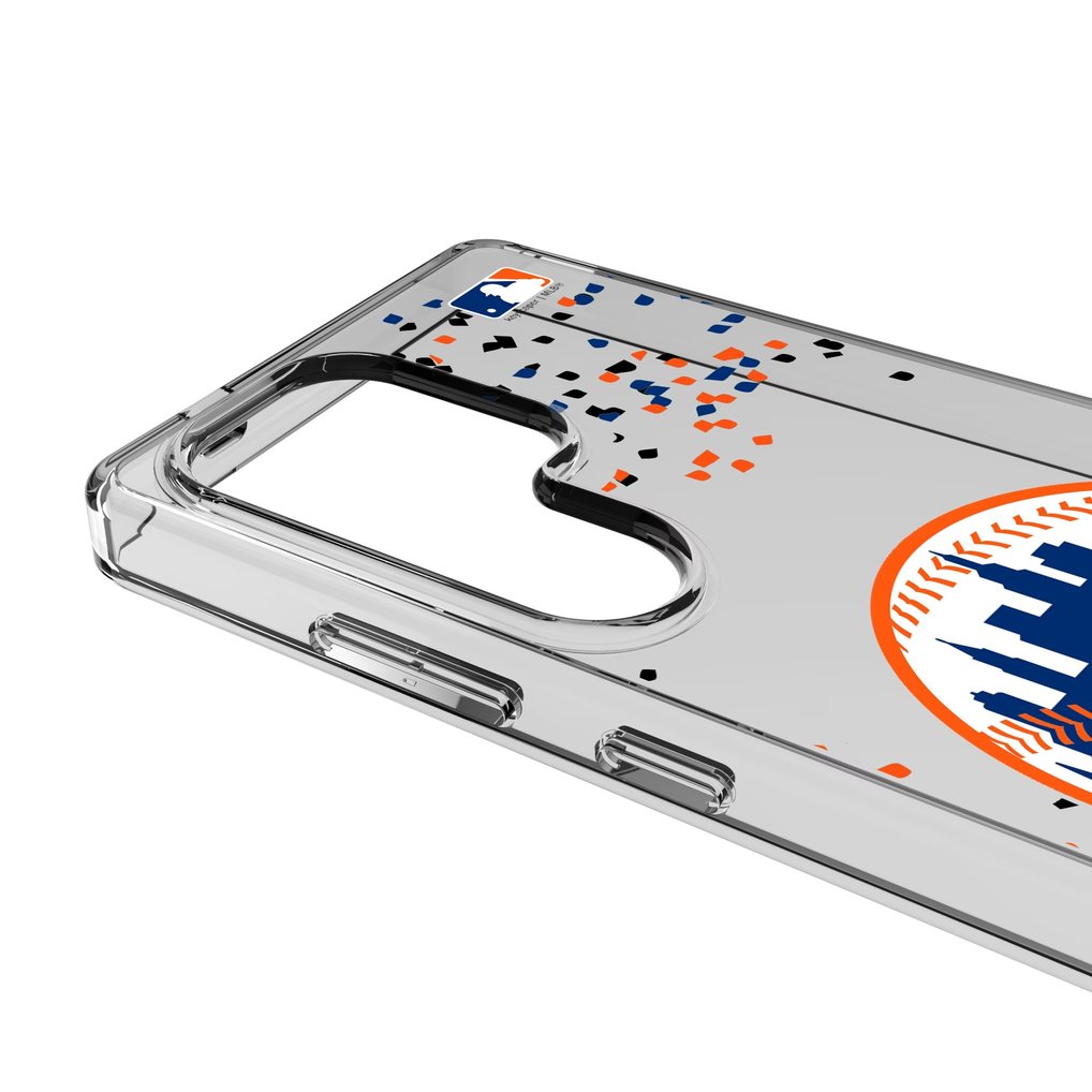 New York Mets Galaxy S8 Confetti Design Clear Case