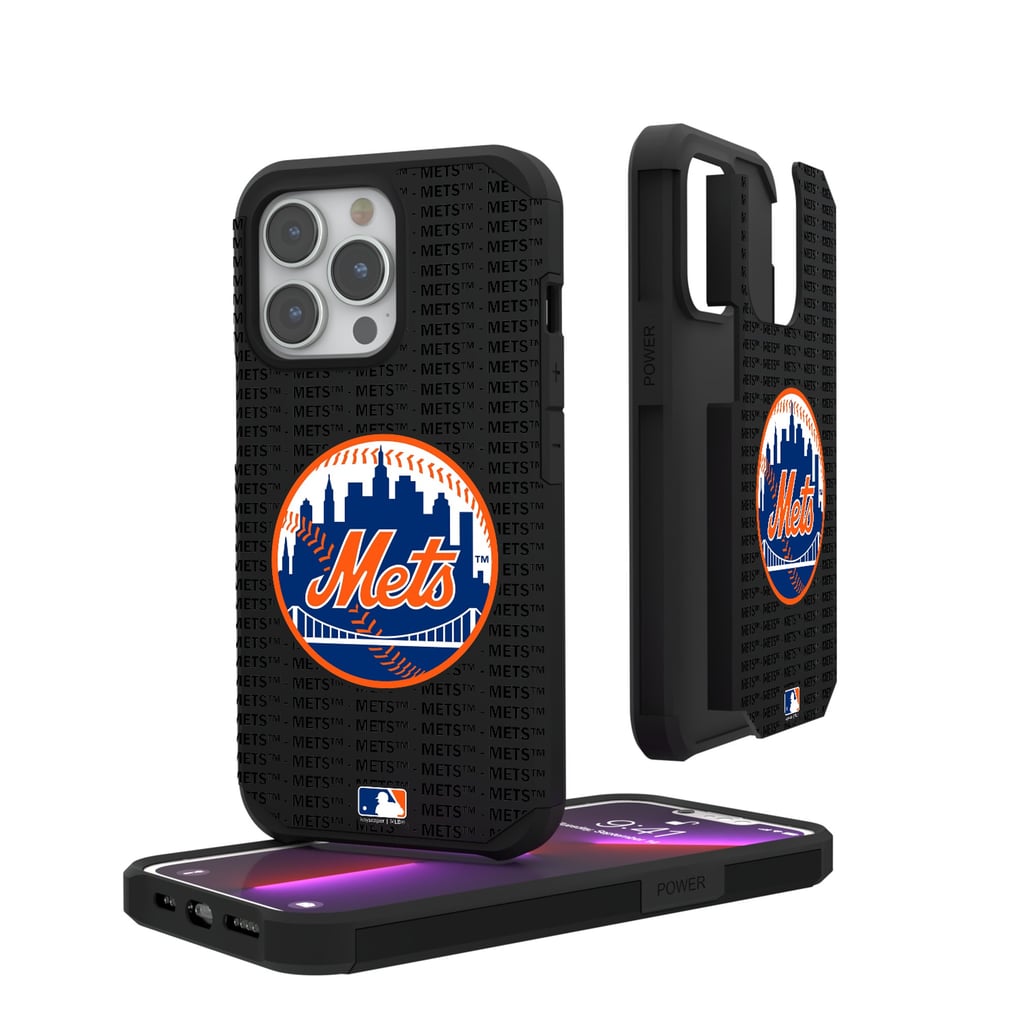 New York Mets iPhone Text Backdrop Rugged Case