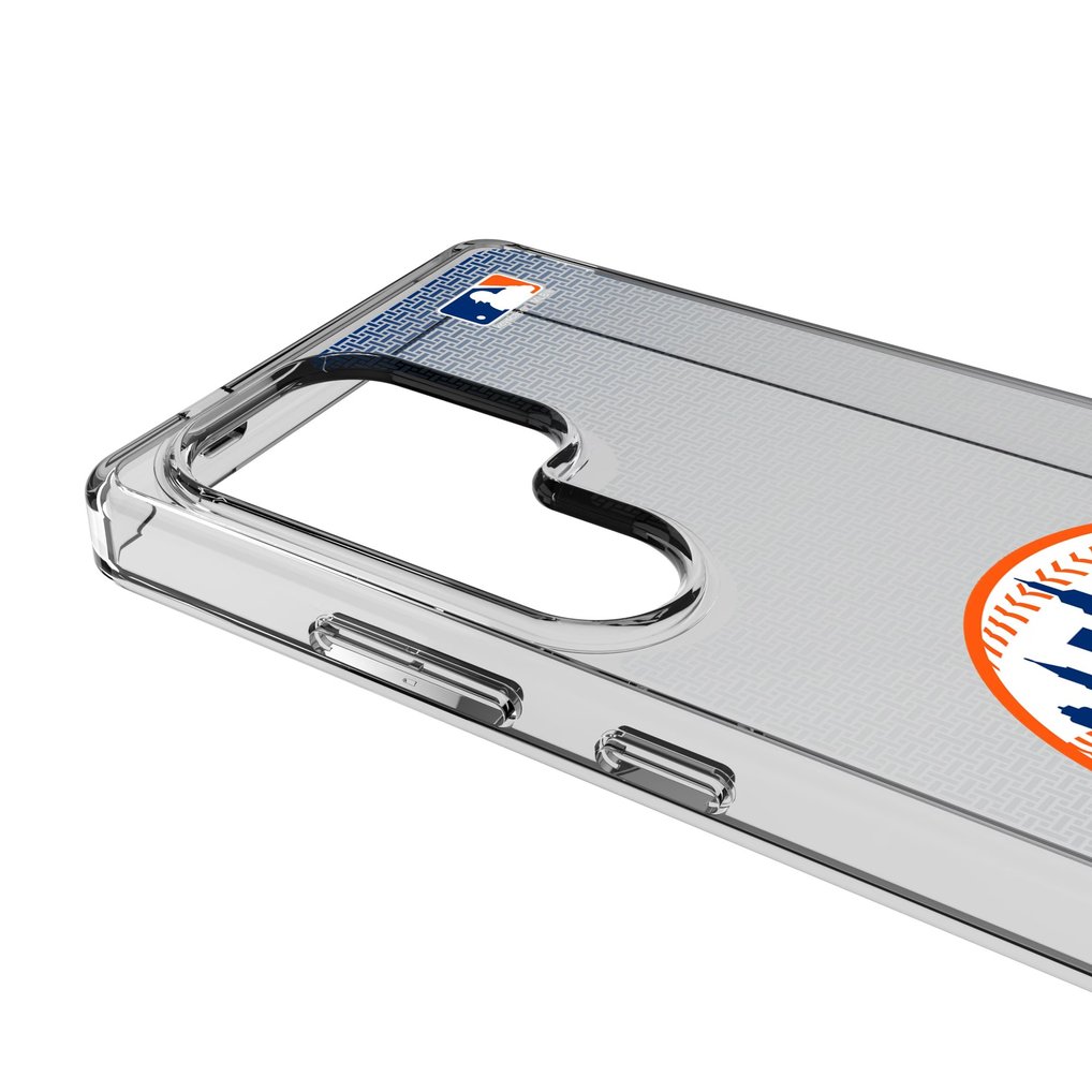 New York Mets Linen Logo Galaxy Clear Case