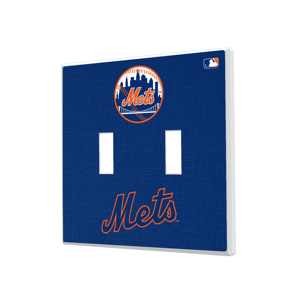 New York Mets Solid Design Double Toggle Light Switch Plate