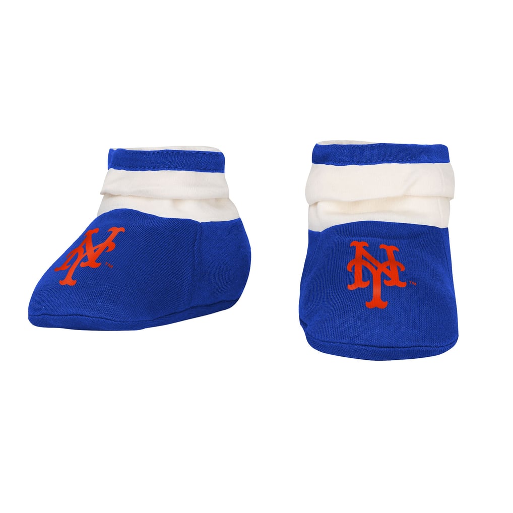 New York Mets Outerstuff Newborn Up One Three-Piece Bodysuit, Bib & Booties Set - Royal