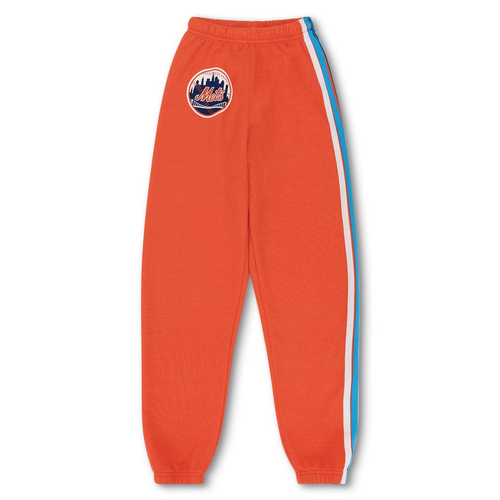  New York Mets Aviator Nation x MLB Unisex Five-Stripe Tri-Blend Sweatpants - Orange