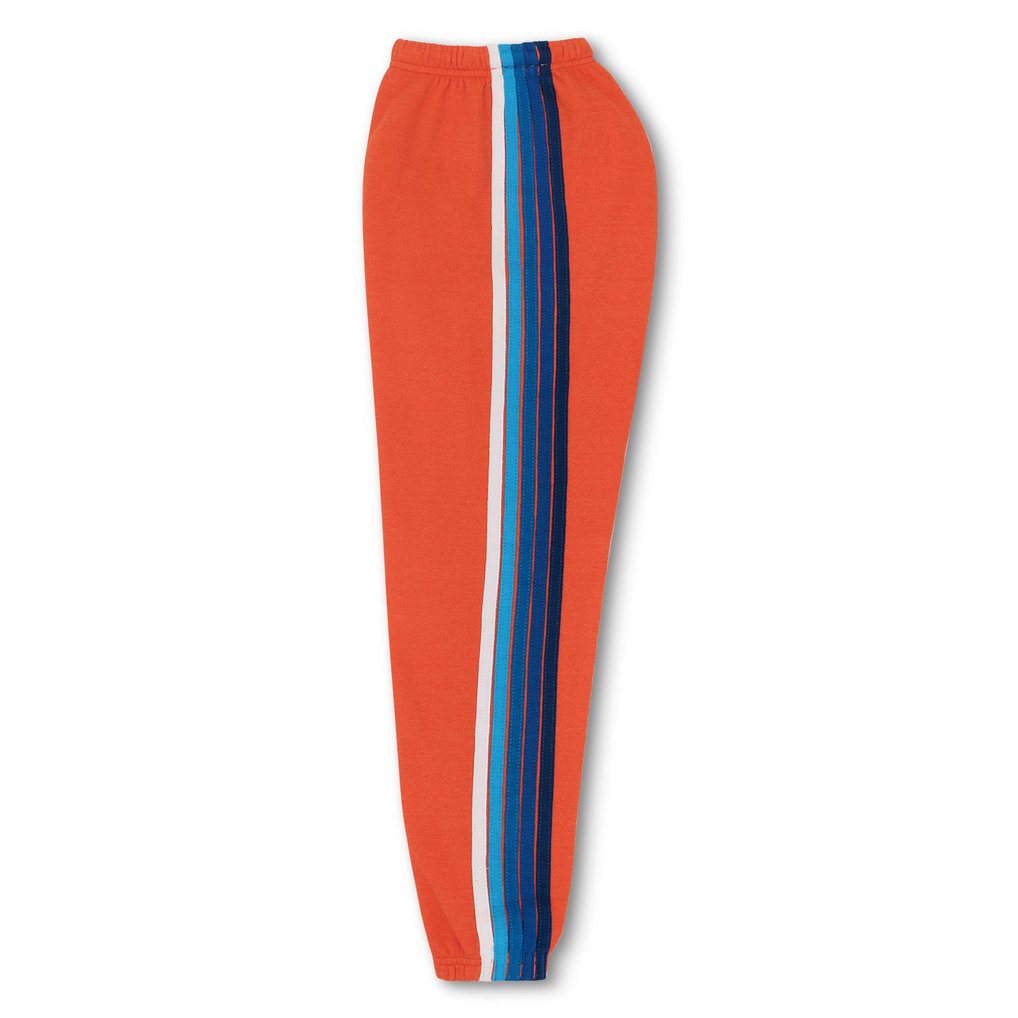  New York Mets Aviator Nation x MLB Unisex Five-Stripe Tri-Blend Sweatpants - Orange
