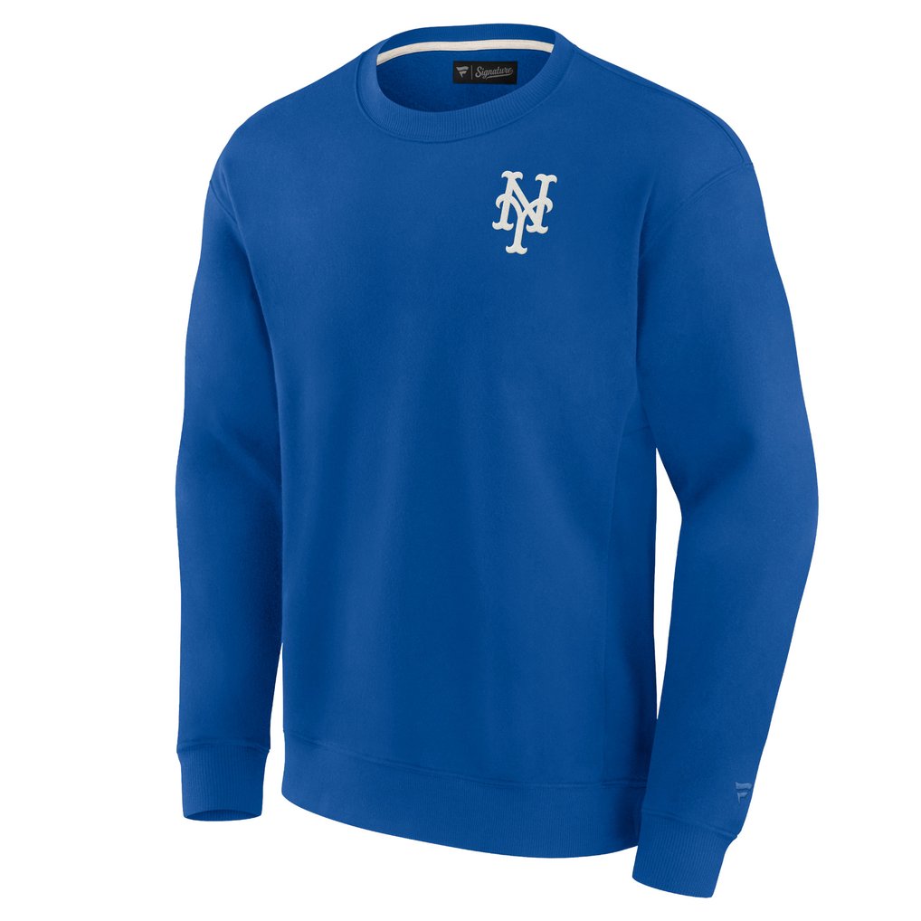 New York Mets Fanatics Unisex Super Soft Pullover Crew Sweatshirt - Royal