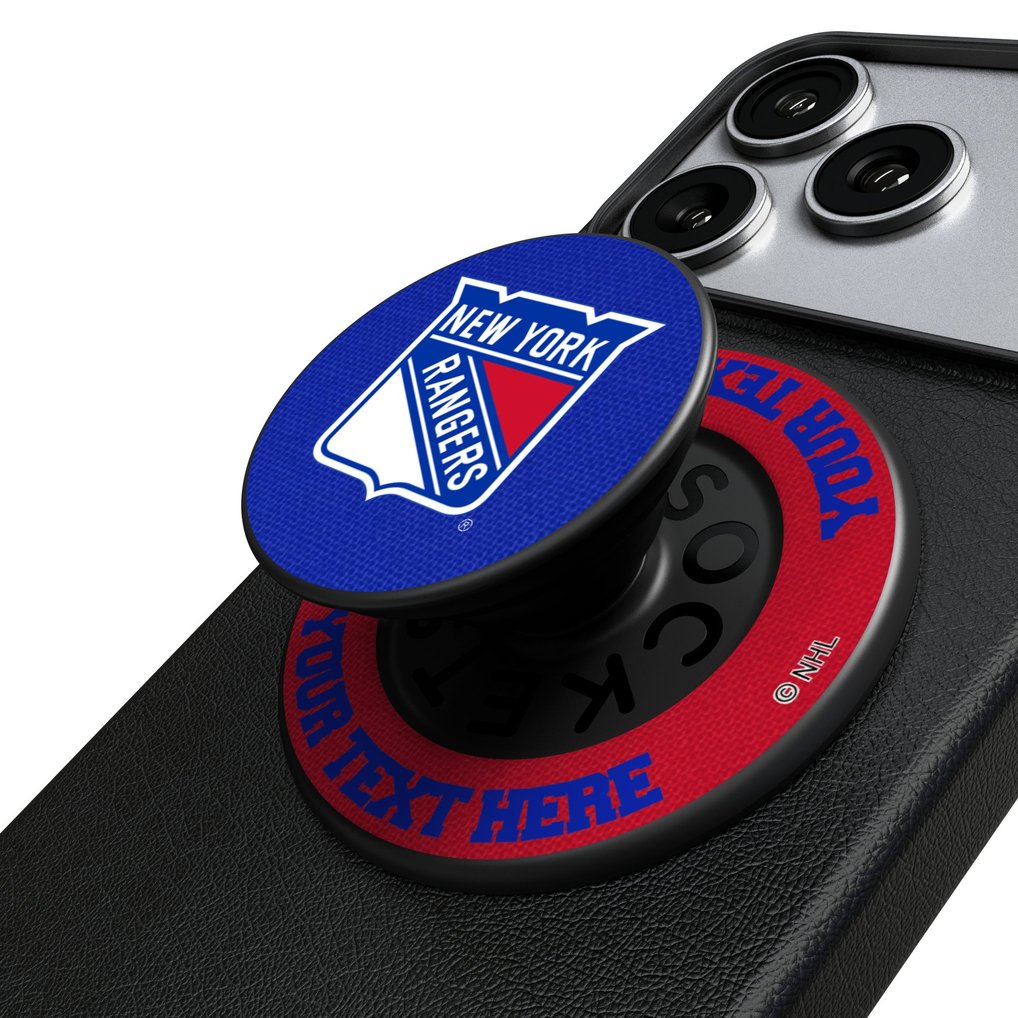 New York Rangers Keyscaper Personalized Endzone Solid PopSockets Magnetic Phone Grip & Stand