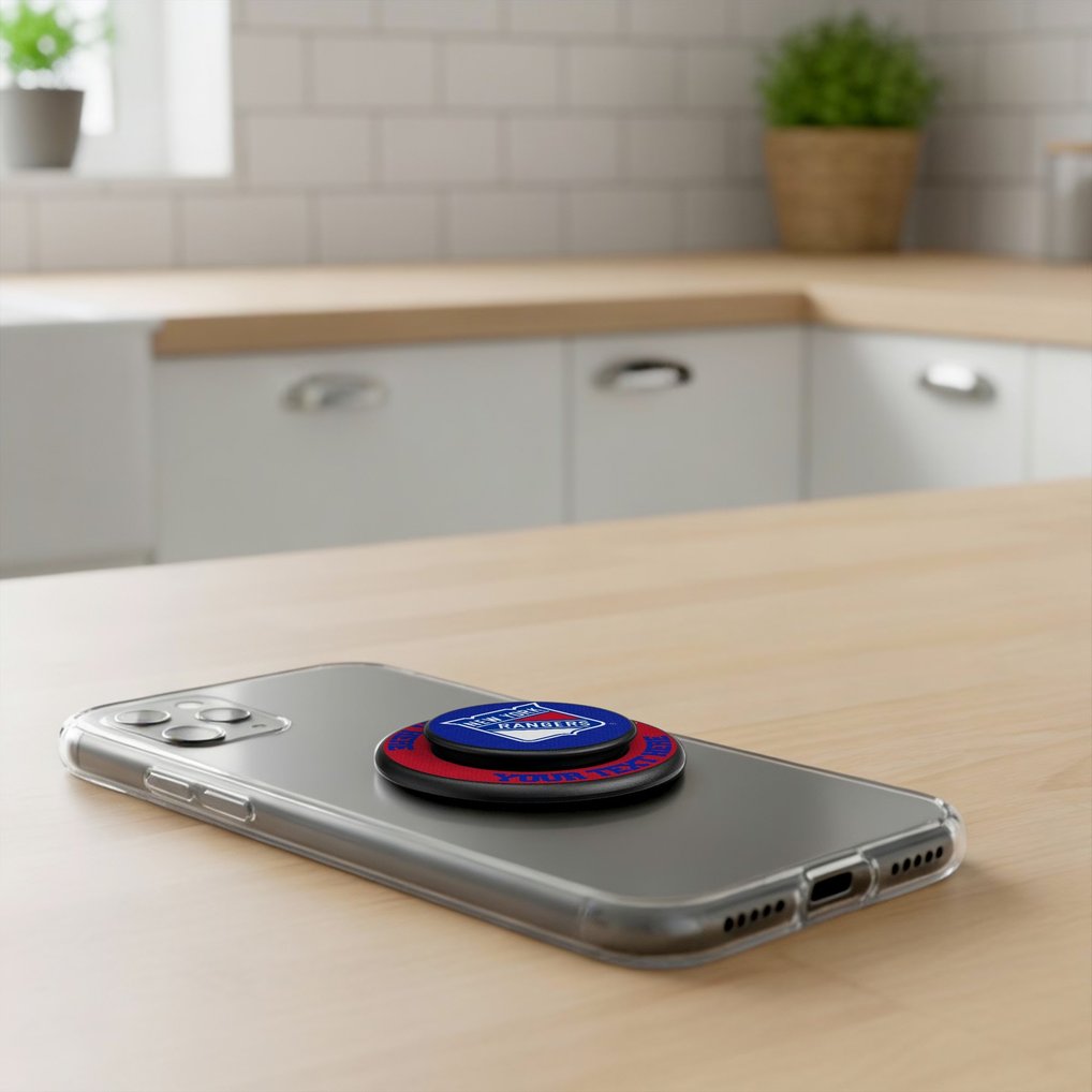 New York Rangers Keyscaper Personalized Endzone Solid PopSockets Magnetic Phone Grip & Stand