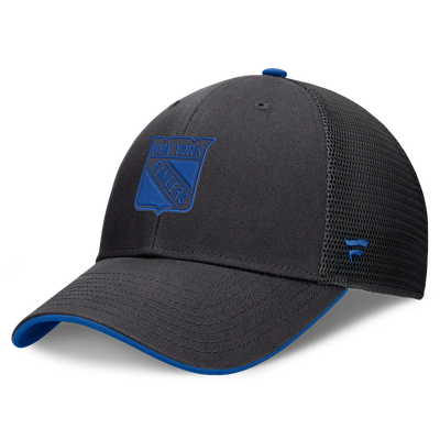 New York Rangers Fanatics Fundamental Limits Trucker Adjustable Hat - Black