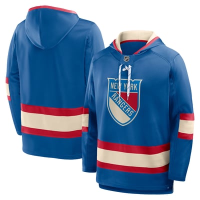 New York Rangers Fanatics 2026 NHL Winter Classic Lace Collar Hoodie - Blue