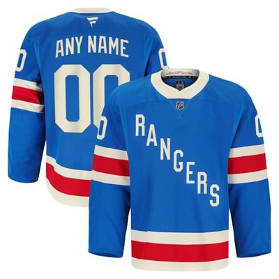 New York Rangers Fanatics Centennial Authentic Pro Custom Jersey - Blue