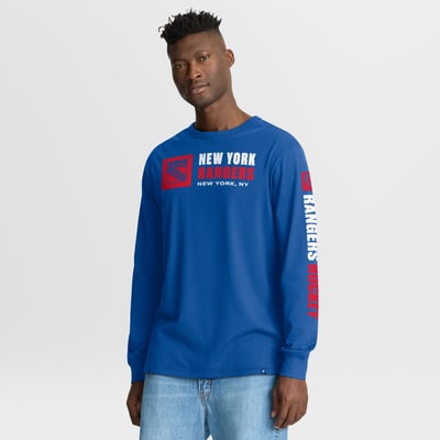 New York Rangers Fanatics Goal Crease Legacy Long Sleeve T-Shirt - Blue