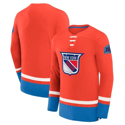  New York Rangers Fanatics Vintage High Point Long Sleeve T-Shirt - Blue