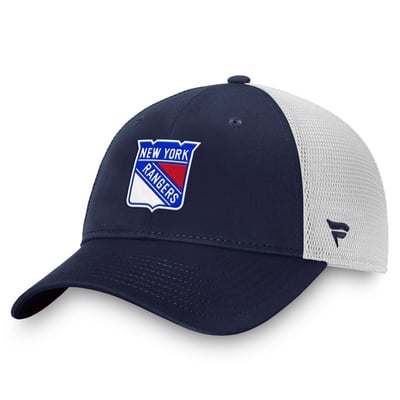 New York Rangers Fanatics Core Primary Logo Trucker Adjustable Hat - Blue/White