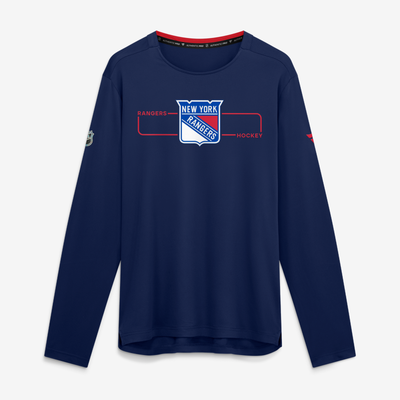 New York Rangers Fanatics Authentic Pro Rink Tech Long Sleeve T-Shirt - Navy