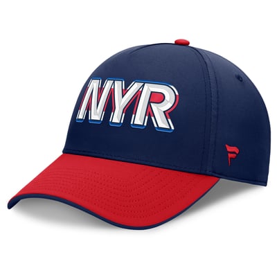 New York Rangers Fanatics Authentic Pro Rink Team Code Flex Hat - Navy/Red