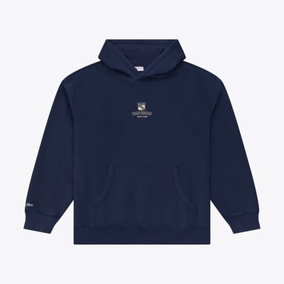 New York Rangers Mitchell & Ness Core Essentials Hoodie - Navy
