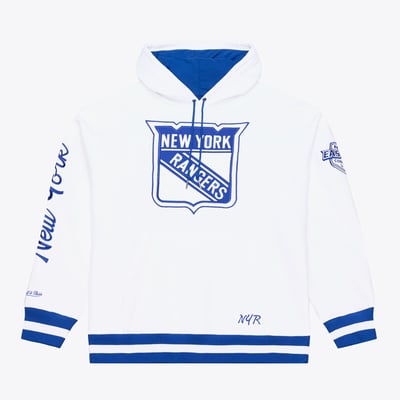  New York Rangers Mitchell & Ness Arctic Fleece Hoodie - White