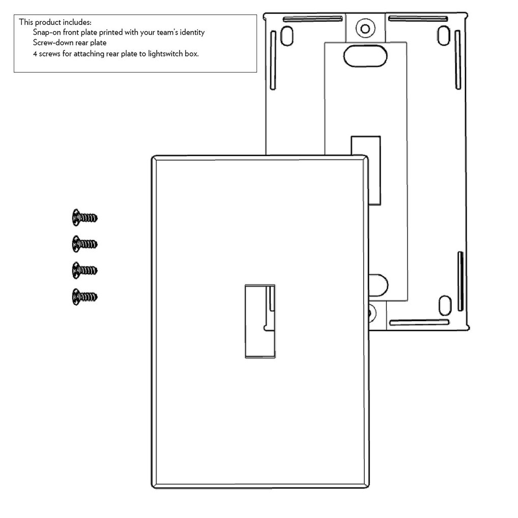 New York Red Bulls Diagonal Stripe Design Single Toggle Lightswitch Plate