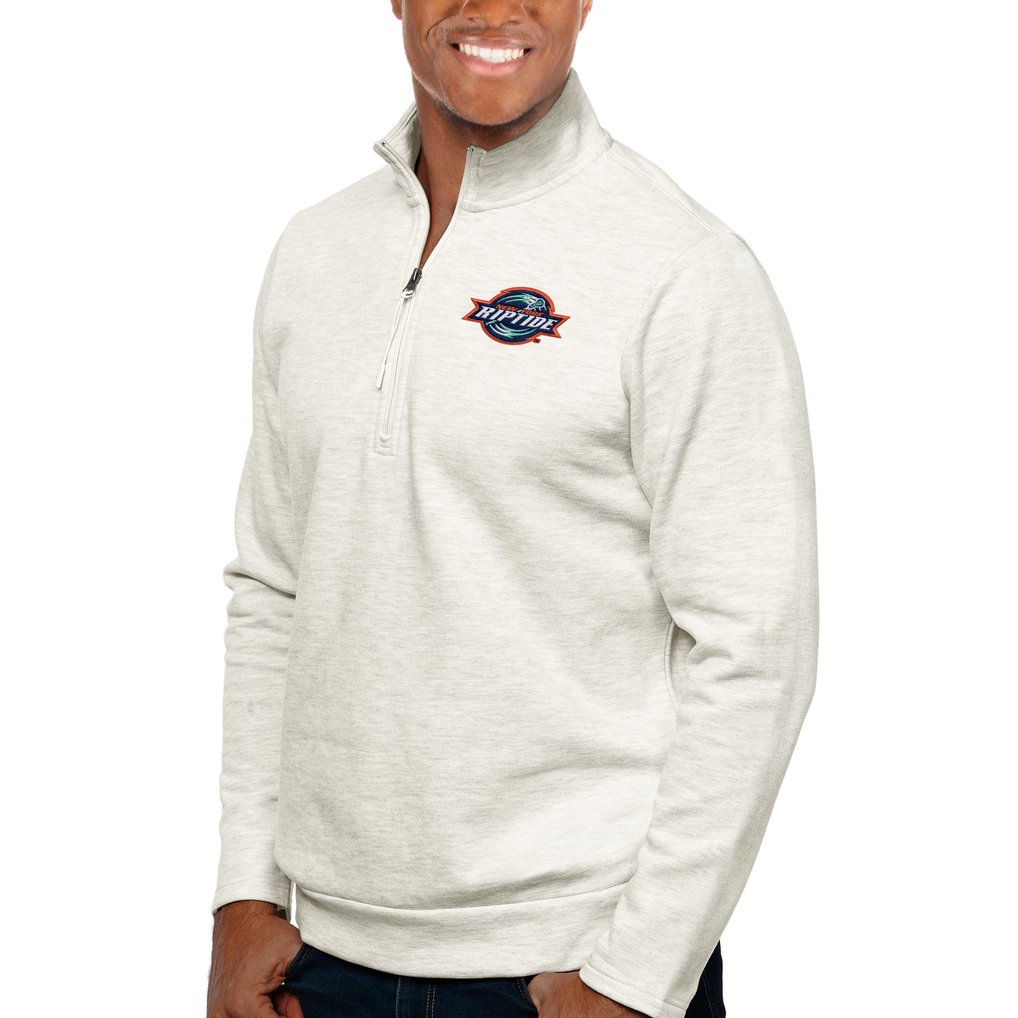 New York Riptide Antigua Gambit Quarter-Zip Pullover Top - Cream