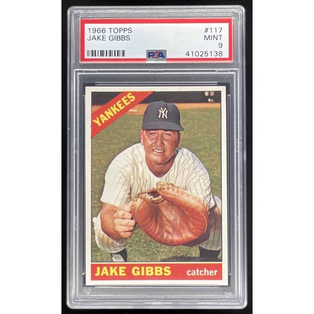 1966 Topps #117 Jake Gibbs PSA 9