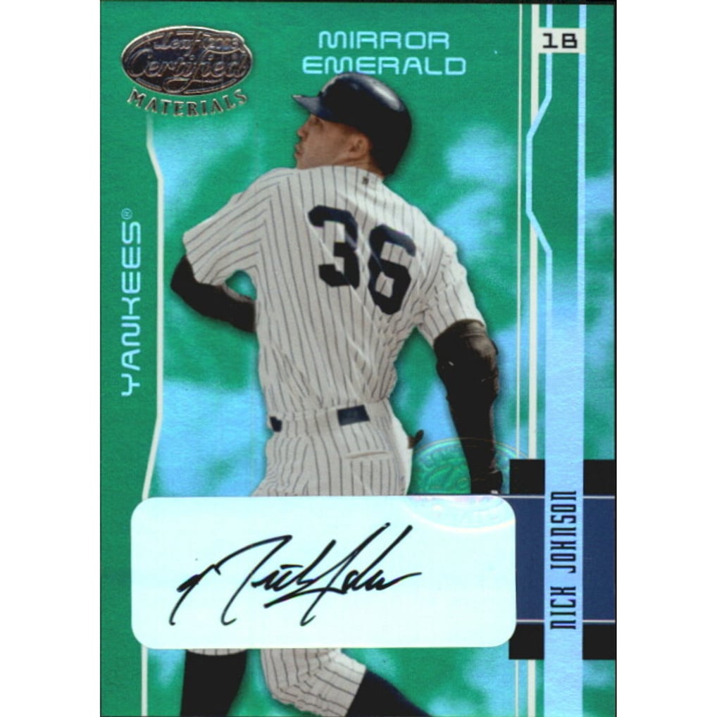 2003 Leaf Certified Materials Mirror Emerald Autographs #130 Nick Johnson