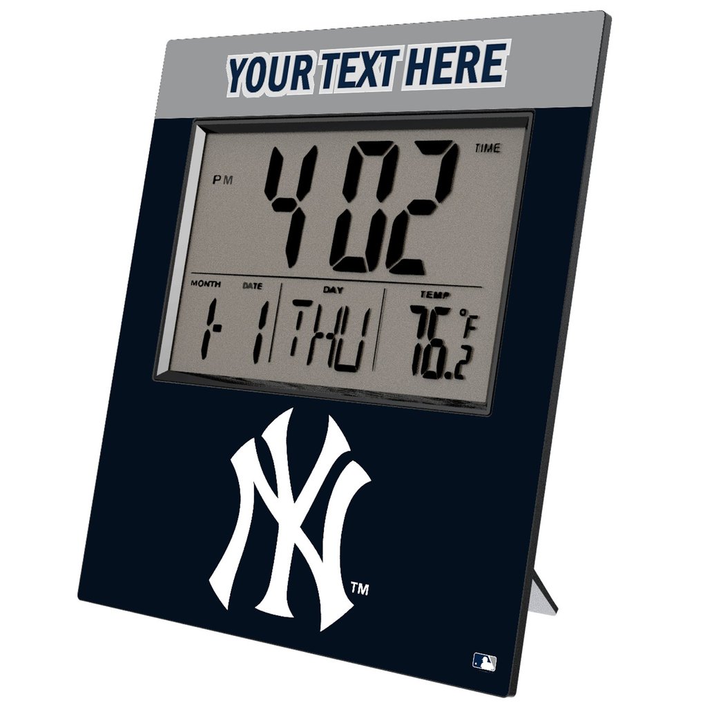 New York Yankees Keyscaper Personalized Digital Desk Clock