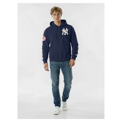  New York Yankees Champion Reverse Weave Chenille Hoodie - Navy