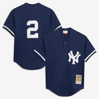 Derek Jeter New York Yankees Mitchell & Ness Authentic Batting Practice Jersey - Navy