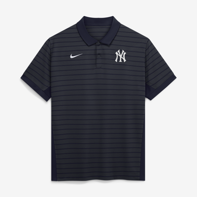 New York Yankees Nike Authentic Collection Striped Victory Dri-FIT Polo - Navy