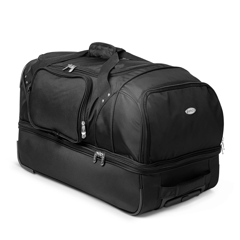 New York Yankees MOJO 27'' 2-Wheel Drop Bottom Rolling Duffel Bag - Black