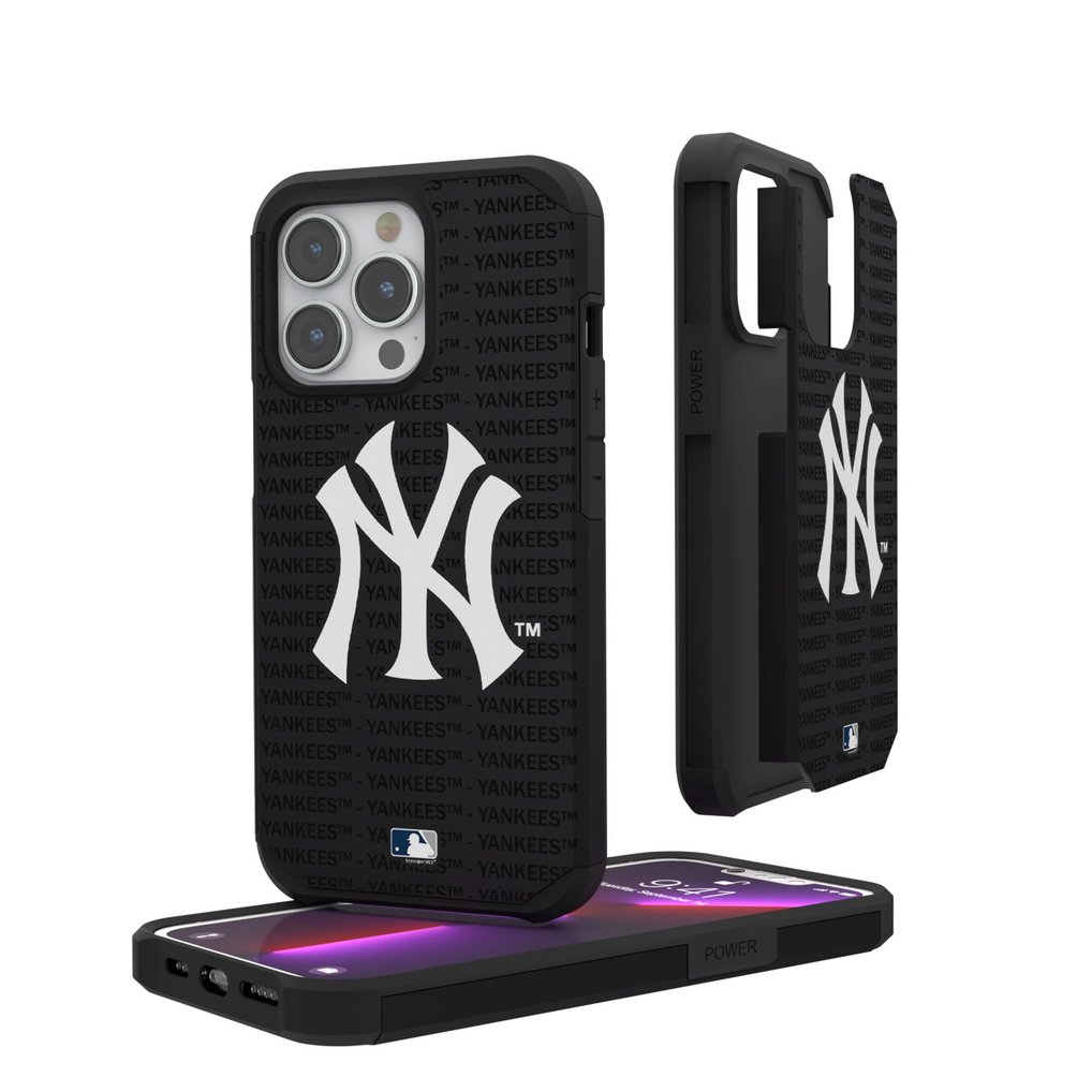 New York Yankees iPhone Text Backdrop Rugged Case