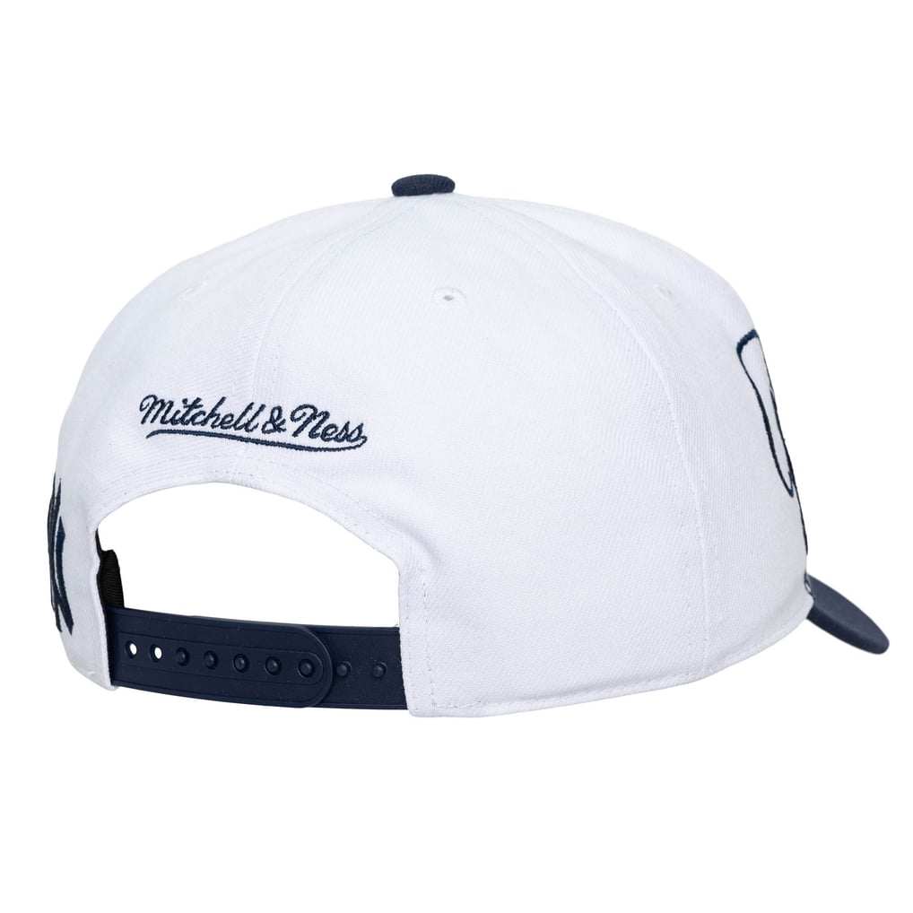 New York Yankees Mitchell & Ness Unisex XL Script Pro Crown Adjustable Hat - White/Navy