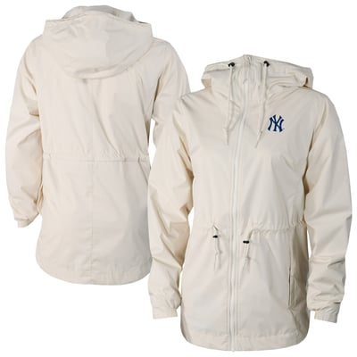 New York Yankees Columbia Women's Lily Park Full-Zip Rain Jacket - Cream