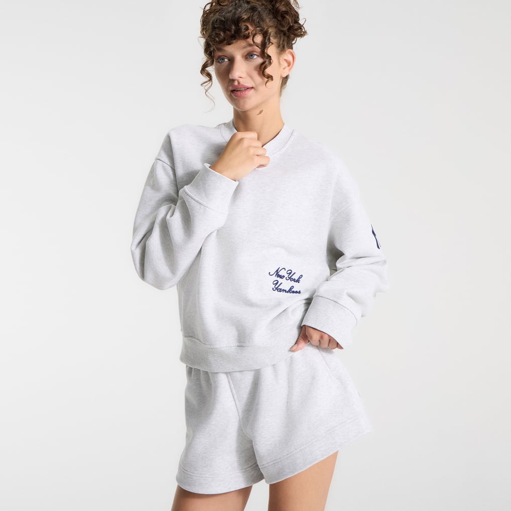 New York Yankees lululemon Women's Oversized Steady State Crew - Heathered Core Ultra Light Grey