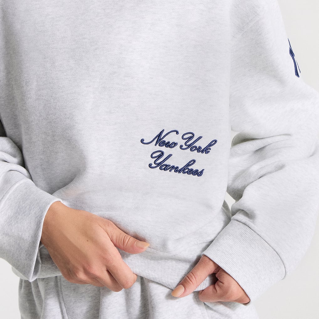 New York Yankees lululemon Women's Oversized Steady State Crew - Heathered Core Ultra Light Grey