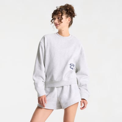 New York Yankees lululemon Women's Oversized Steady State Crew - Heathered Core Ultra Light Grey