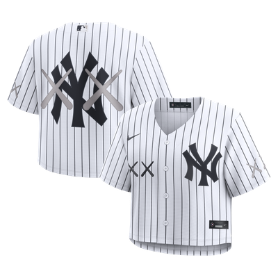 New York Yankees Nike x KAWS Women's Cropped Replica Jersey - White