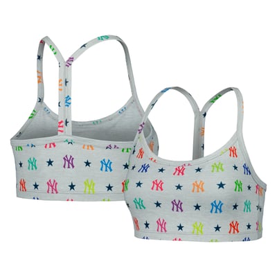 New York Yankees Terez Women's TLC Rainbow Bra - Gray