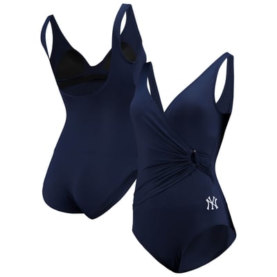 New York Yankees Tommy Bahama Women's Pearl Clara One-Piece Swimsuit - Navy