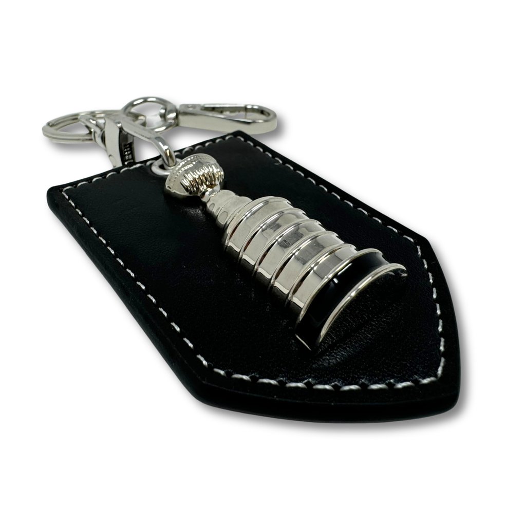 NHL Stanley Cup Leather and 3D Chrome Keychain