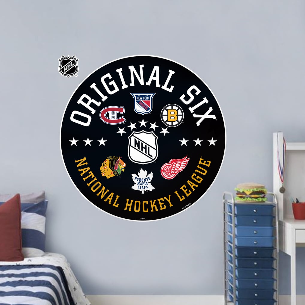 NHL Original Six Repositionable Wall Decal Set
