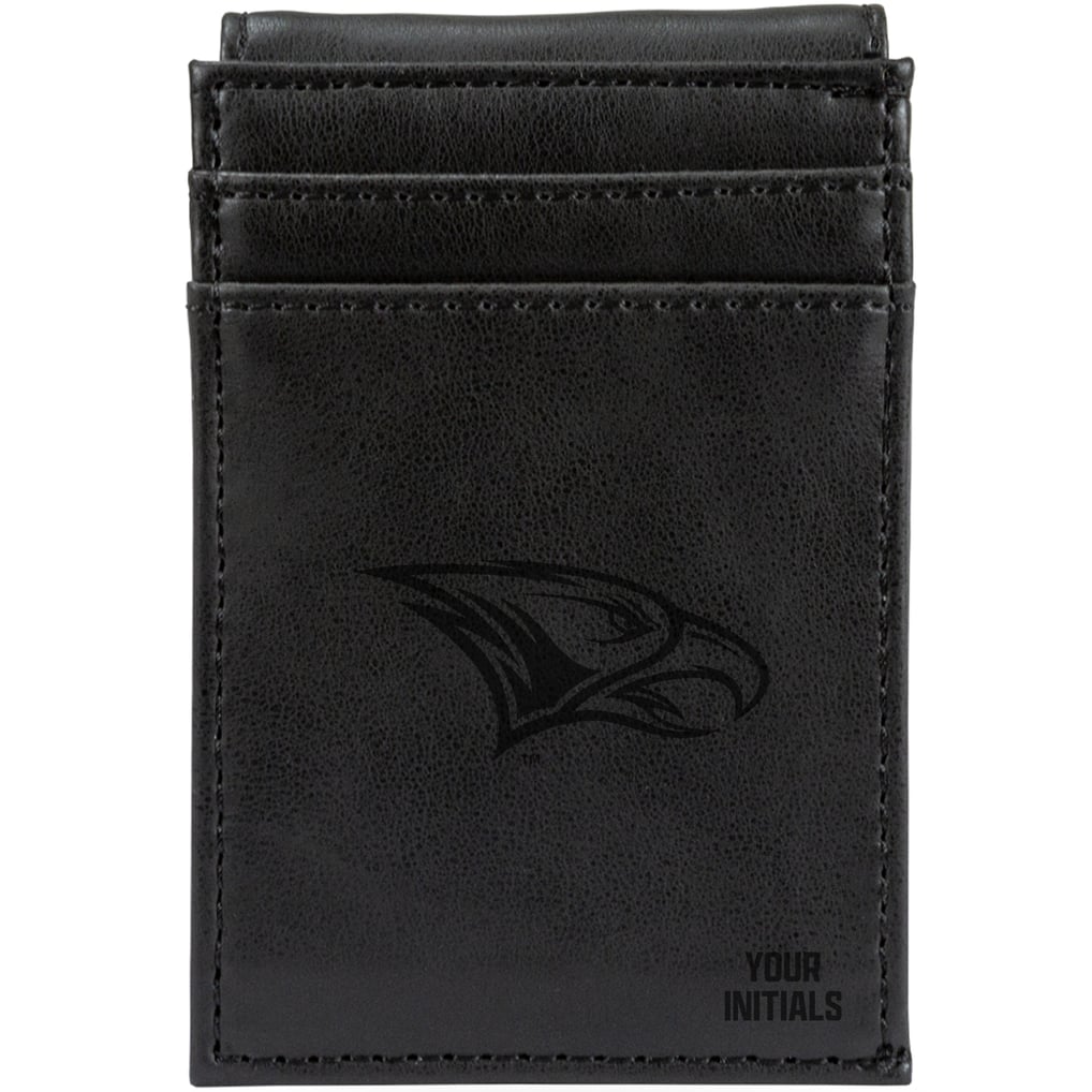 North Carolina Central Eagles Personalized Front Pocket Wallet - Black