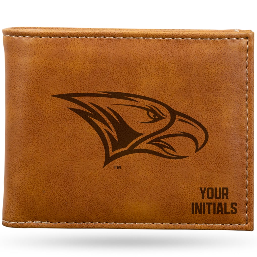 North Carolina Central Eagles Personalized Billfold Wallet - Brown