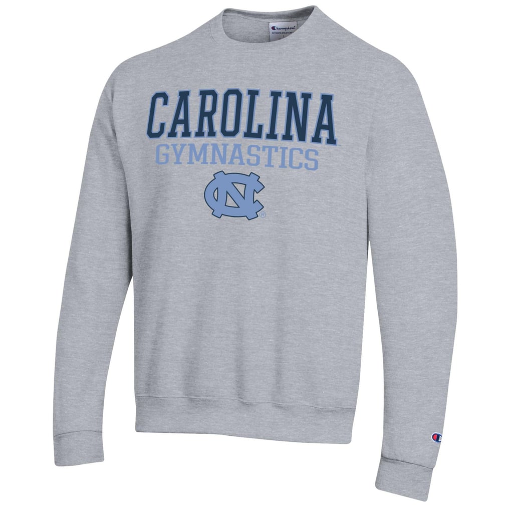  North Carolina Tar Heels Champion Gymnastics Stack Powerblend Pullover Sweatshirt - Gray