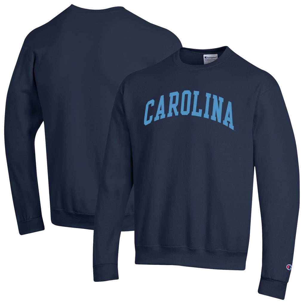  North Carolina Tar Heels Champion Basic Arch Fleece Pullover Sweatshirt - Navy