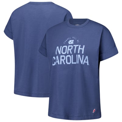 North Carolina Tar Heels League Collegiate Wear Women's Slub Rolled Cuff T-Shirt - Navy