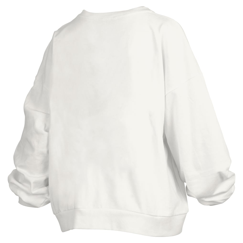 North Carolina Tar Heels Pressbox Women's Janice Retro Logo Oversized Pullover Sweatshirt - White