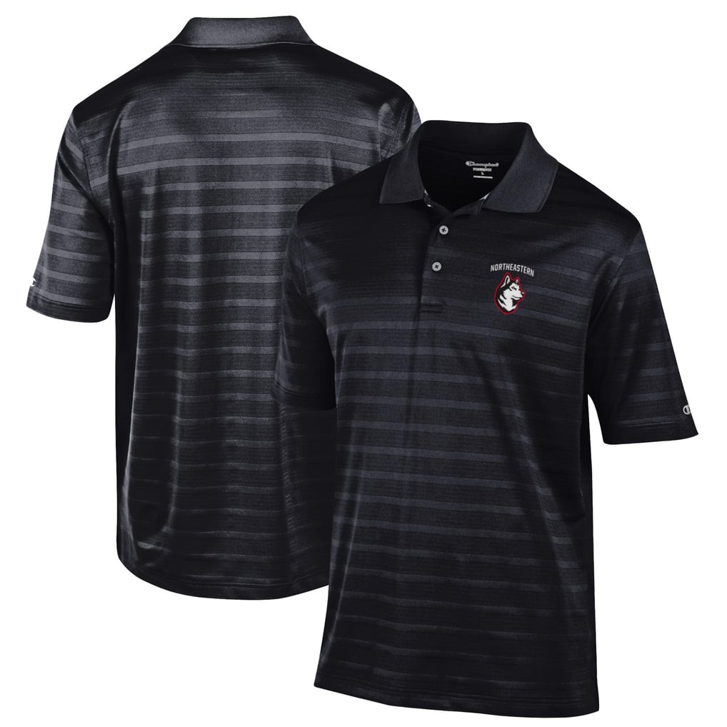 Northeastern Huskies Champion Relaxed Fit Textured Solid Polo - Black