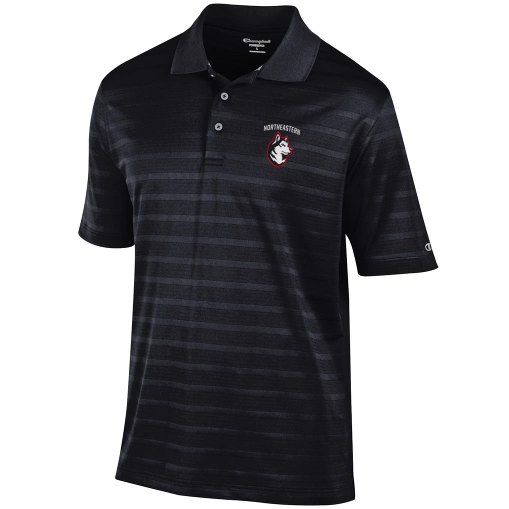 Northeastern Huskies Champion Relaxed Fit Textured Solid Polo - Black